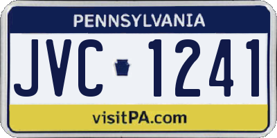 PA license plate JVC1241