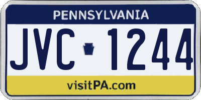 PA license plate JVC1244