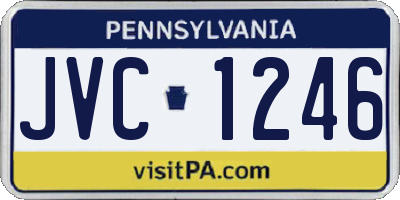 PA license plate JVC1246