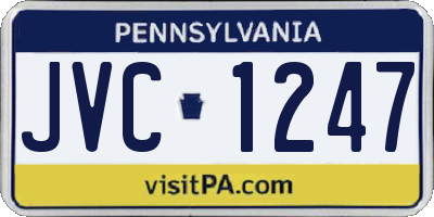 PA license plate JVC1247