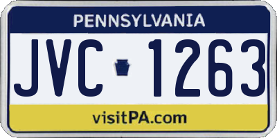 PA license plate JVC1263