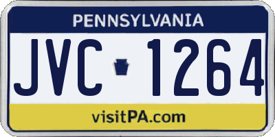 PA license plate JVC1264