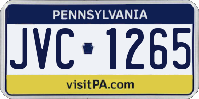 PA license plate JVC1265