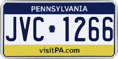 PA license plate JVC1266