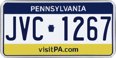 PA license plate JVC1267
