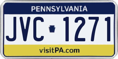 PA license plate JVC1271