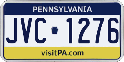 PA license plate JVC1276