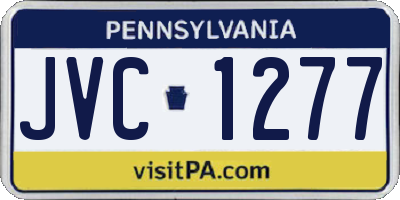 PA license plate JVC1277