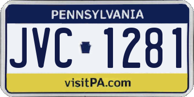PA license plate JVC1281