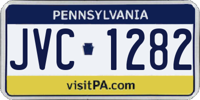 PA license plate JVC1282
