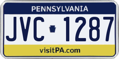 PA license plate JVC1287