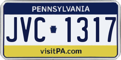 PA license plate JVC1317