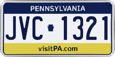 PA license plate JVC1321