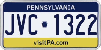 PA license plate JVC1322