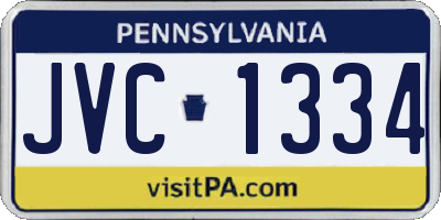 PA license plate JVC1334