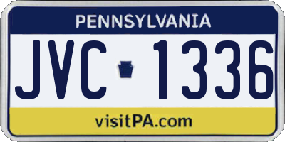 PA license plate JVC1336