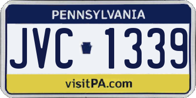 PA license plate JVC1339