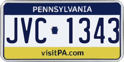 PA license plate JVC1343