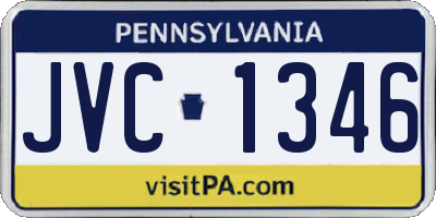 PA license plate JVC1346