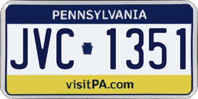 PA license plate JVC1351