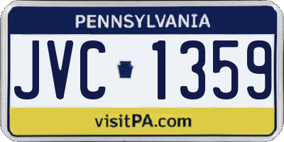 PA license plate JVC1359