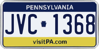 PA license plate JVC1368