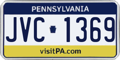PA license plate JVC1369
