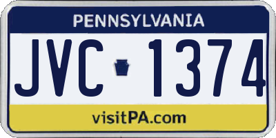 PA license plate JVC1374