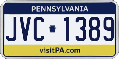 PA license plate JVC1389