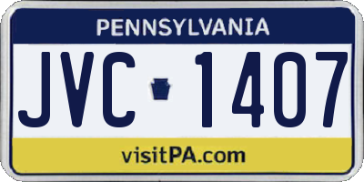 PA license plate JVC1407