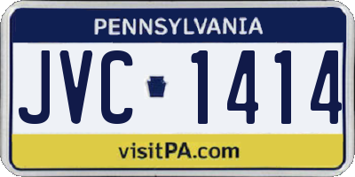 PA license plate JVC1414