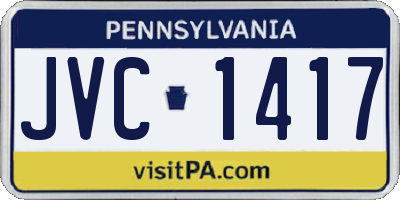 PA license plate JVC1417