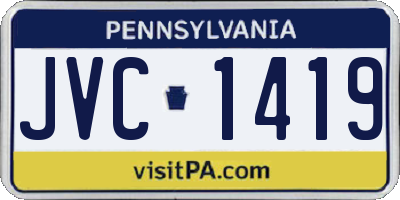 PA license plate JVC1419