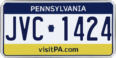 PA license plate JVC1424