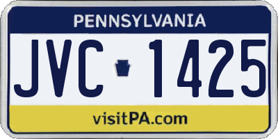 PA license plate JVC1425
