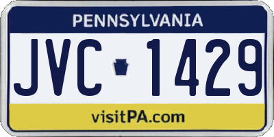 PA license plate JVC1429