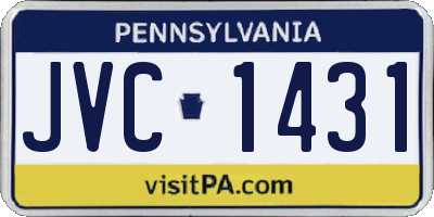 PA license plate JVC1431