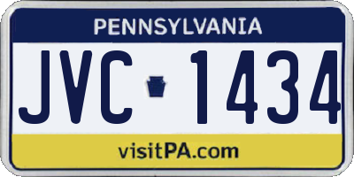PA license plate JVC1434