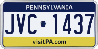 PA license plate JVC1437