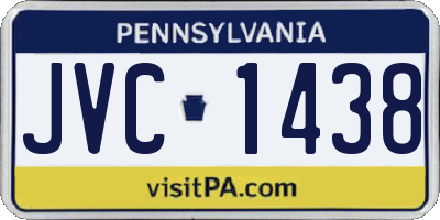PA license plate JVC1438