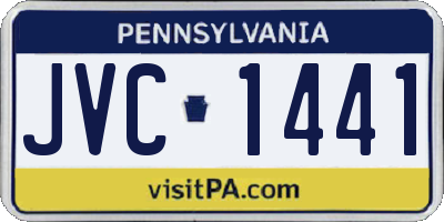 PA license plate JVC1441