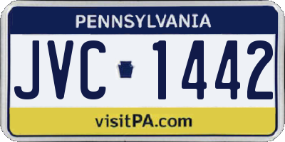 PA license plate JVC1442