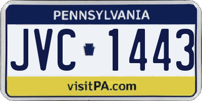 PA license plate JVC1443