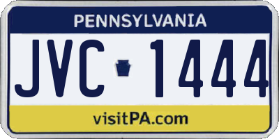 PA license plate JVC1444