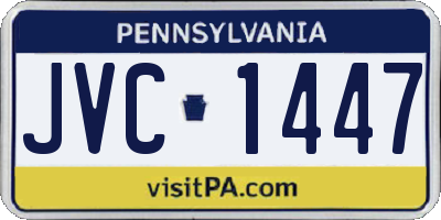 PA license plate JVC1447