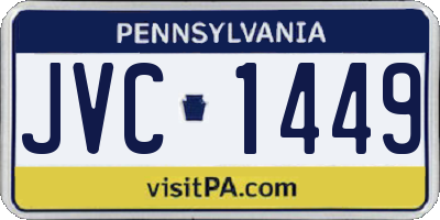PA license plate JVC1449