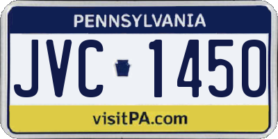 PA license plate JVC1450