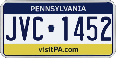 PA license plate JVC1452