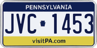 PA license plate JVC1453