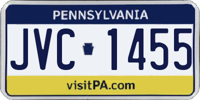 PA license plate JVC1455